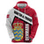 Denmark Zip Hoodie Danish Coat of Arms, National Flag, Bold Scandinavian Heritage Design