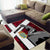 Denmark Area Rug with The Little Mermaid Statue, Danish Folk Patterns, National Heritage Pride