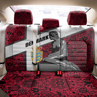 Denmark Back Car Seat Cover with The Little Mermaid Statue, Danish Folk Patterns, National Heritage Pride