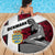 Denmark Beach Blanket with The Little Mermaid Statue, Danish Folk Patterns, National Heritage Pride