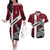 Denmark Couples Matching Off The Shoulder Long Sleeve Dress and Hawaiian Shirt with The Little Mermaid Statue, Danish Folk Patterns, National Heritage Pride