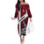Denmark Family Matching Off The Shoulder Long Sleeve Dress and Hawaiian Shirt with The Little Mermaid Statue, Danish Folk Patterns, National Heritage Pride