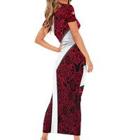 Denmark Family Matching Short Sleeve Bodycon Dress and Hawaiian Shirt with The Little Mermaid Statue, Danish Folk Patterns, National Heritage Pride