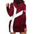 Denmark Hoodie Dress with The Little Mermaid Statue, Danish Folk Patterns, National Heritage Pride