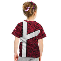 Denmark Kid T Shirt with The Little Mermaid Statue, Danish Folk Patterns, National Heritage Pride