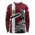 Denmark Long Sleeve Shirt with The Little Mermaid Statue, Danish Folk Patterns, National Heritage Pride
