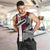 Denmark Men Tank Top with The Little Mermaid Statue, Danish Folk Patterns, National Heritage Pride