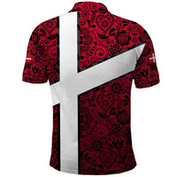 Denmark Polo Shirt with The Little Mermaid Statue, Danish Folk Patterns, National Heritage Pride