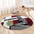 Denmark Round Carpet with The Little Mermaid Statue, Danish Folk Patterns, National Heritage Pride