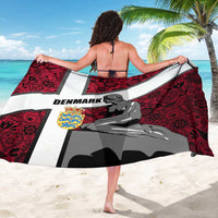 Denmark Sarong with The Little Mermaid Statue, Danish Folk Patterns, National Heritage Pride