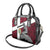 Denmark Shoulder Handbag with The Little Mermaid Statue, Danish Folk Patterns, National Heritage Pride
