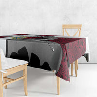 Denmark Tablecloth with The Little Mermaid Statue, Danish Folk Patterns, National Heritage Pride