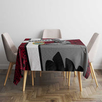 Denmark Tablecloth with The Little Mermaid Statue, Danish Folk Patterns, National Heritage Pride