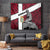 Denmark Tapestry with The Little Mermaid Statue, Danish Folk Patterns, National Heritage Pride