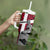 Denmark Tumbler With Handle with The Little Mermaid Statue, Danish Folk Patterns, National Heritage Pride