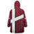 Denmark Wearable Blanket Hoodie with The Little Mermaid Statue, Danish Folk Patterns, National Heritage Pride