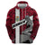 Denmark Zip Hoodie with The Little Mermaid Statue, Danish Folk Patterns, National Heritage Pride