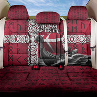 Denmark Viking Longship Back Car Seat Cover Norse Rune & Celtic Cross Danish Flag