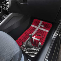 Denmark Viking Longship Car Mats Norse Rune & Celtic Cross Danish Flag