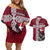 Denmark Viking Longship Couples Matching Off Shoulder Short Dress and Hawaiian Shirt Norse Rune & Celtic Cross Danish Flag