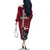 Denmark Viking Longship Family Matching Off The Shoulder Long Sleeve Dress and Hawaiian Shirt Norse Rune & Celtic Cross Danish Flag
