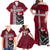 Denmark Viking Longship Family Matching Off Shoulder Maxi Dress and Hawaiian Shirt Norse Rune & Celtic Cross Danish Flag