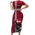 Denmark Viking Longship Family Matching Short Sleeve Bodycon Dress and Hawaiian Shirt Norse Rune & Celtic Cross Danish Flag