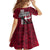 Denmark Viking Longship Kid Short Sleeve Dress Norse Rune & Celtic Cross Danish Flag