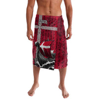 Denmark Viking Longship Lavalava Norse Rune & Celtic Cross Danish Flag