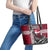 Denmark Viking Longship Leather Tote Bag Norse Rune & Celtic Cross Danish Flag