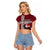 Denmark Viking Longship Raglan Cropped T Shirt Norse Rune & Celtic Cross Danish Flag