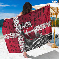 Denmark Viking Longship Sarong Norse Rune & Celtic Cross Danish Flag