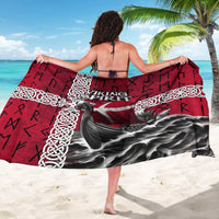 Denmark Viking Longship Sarong Norse Rune & Celtic Cross Danish Flag