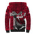 Denmark Viking Longship Sherpa Hoodie Norse Rune & Celtic Cross Danish Flag