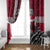 Denmark Viking Longship Window Curtain Norse Rune & Celtic Cross Danish Flag