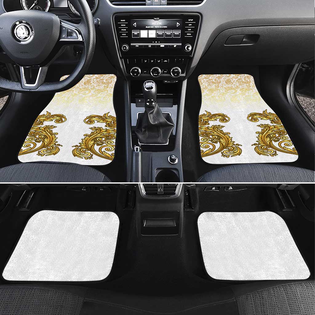 Vatican Gold Baroque Car Mats Papal Crown & Keys Vintage Catholic