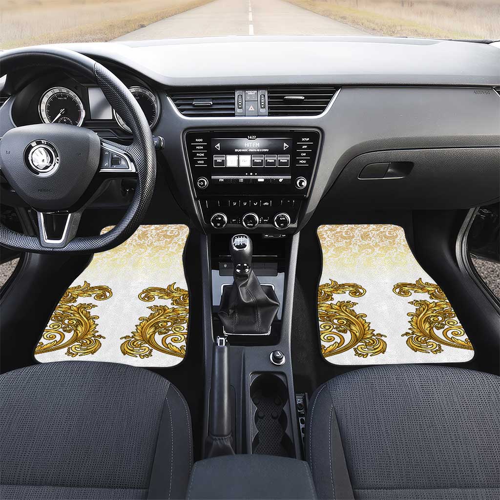 Vatican Gold Baroque Car Mats Papal Crown & Keys Vintage Catholic