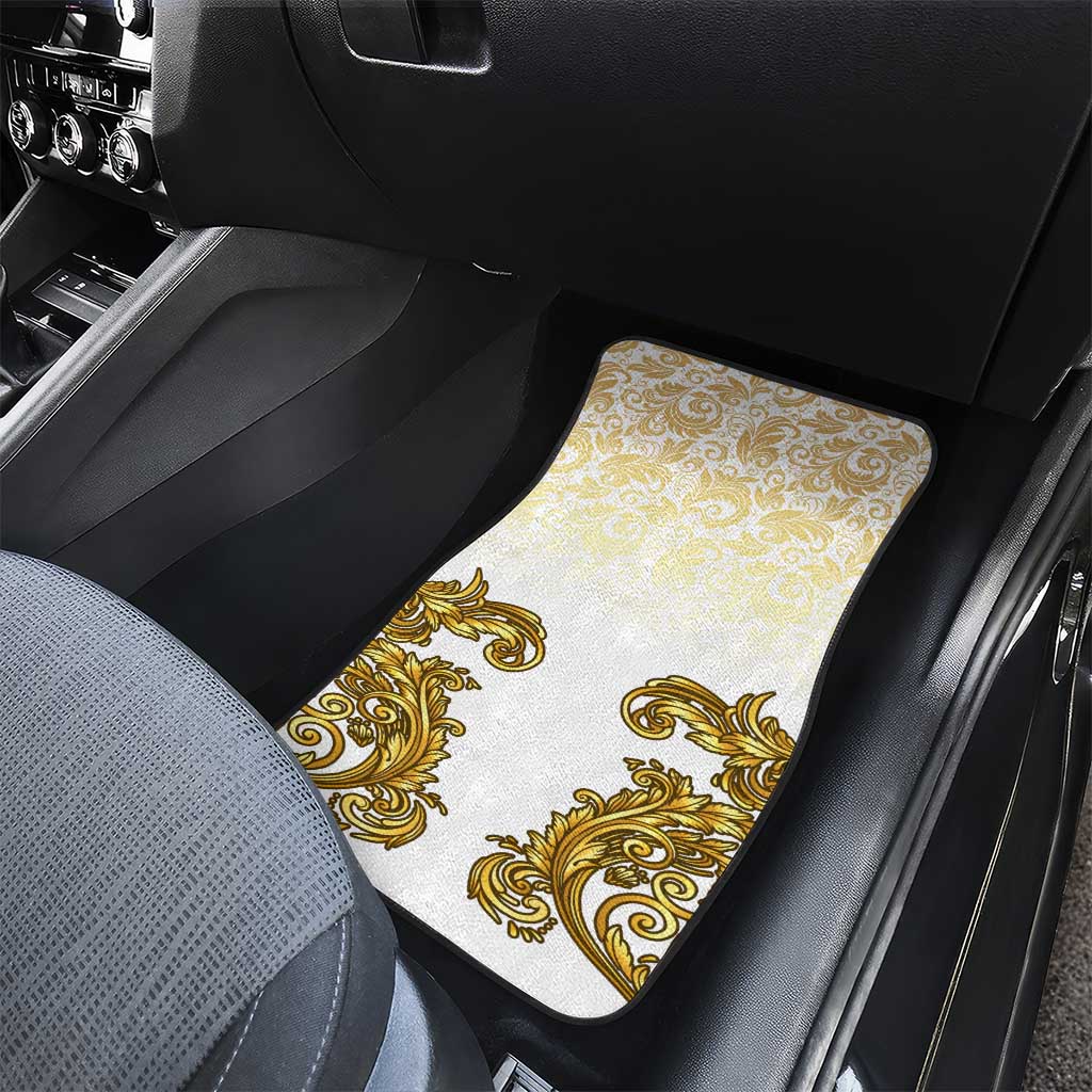 Vatican Gold Baroque Car Mats Papal Crown & Keys Vintage Catholic