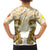 Vatican Gold Baroque Family Matching Short Sleeve Bodycon Dress and Hawaiian Shirt Papal Crown & Keys Vintage Catholic