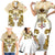 Vatican Gold Baroque Family Matching Short Sleeve Bodycon Dress and Hawaiian Shirt Papal Crown & Keys Vintage Catholic