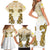 Vatican Gold Baroque Family Matching Short Sleeve Bodycon Dress and Hawaiian Shirt Papal Crown & Keys Vintage Catholic