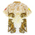 Vatican Gold Baroque Family Matching Short Sleeve Bodycon Dress and Hawaiian Shirt Papal Crown & Keys Vintage Catholic