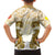 Vatican Gold Baroque Family Matching Summer Maxi Dress and Hawaiian Shirt Papal Crown & Keys Vintage Catholic