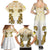 Vatican Gold Baroque Family Matching Summer Maxi Dress and Hawaiian Shirt Papal Crown & Keys Vintage Catholic