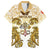 Vatican Gold Baroque Family Matching Summer Maxi Dress and Hawaiian Shirt Papal Crown & Keys Vintage Catholic
