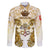 Vatican Gold Baroque Family Matching Summer Maxi Dress and Hawaiian Shirt Papal Crown & Keys Vintage Catholic