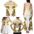 Vatican Gold Baroque Family Matching Tank Maxi Dress and Hawaiian Shirt Papal Crown & Keys Vintage Catholic
