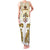 Vatican Gold Baroque Family Matching Tank Maxi Dress and Hawaiian Shirt Papal Crown & Keys Vintage Catholic