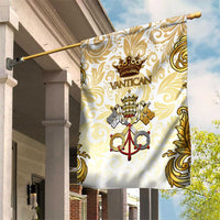 Vatican Gold Baroque Garden Flag Papal Crown & Keys Vintage Catholic