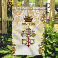 Vatican Gold Baroque Garden Flag Papal Crown & Keys Vintage Catholic